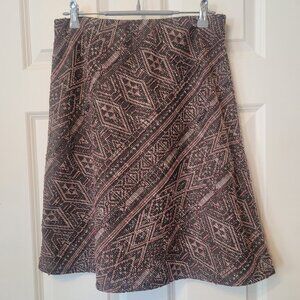 Margaret M mauve / brown textured tapestry skirt size M